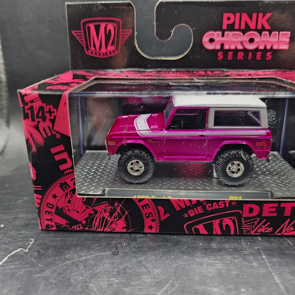Machine Pink and White Die-Cast Toy Car